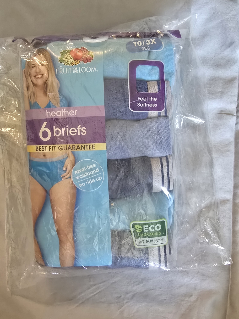 Hanes Women's Heather Blue & Gray Briefs 6-Pack